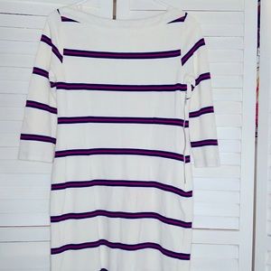 White stripped dress